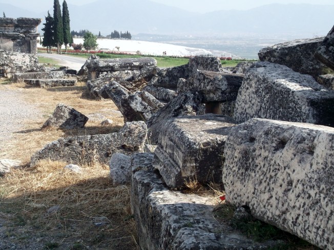 The Necropolis, with Pamukkale and the valley below in the background.