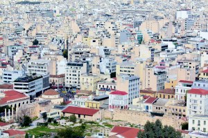 Athens skyline as seen from the Parthenon