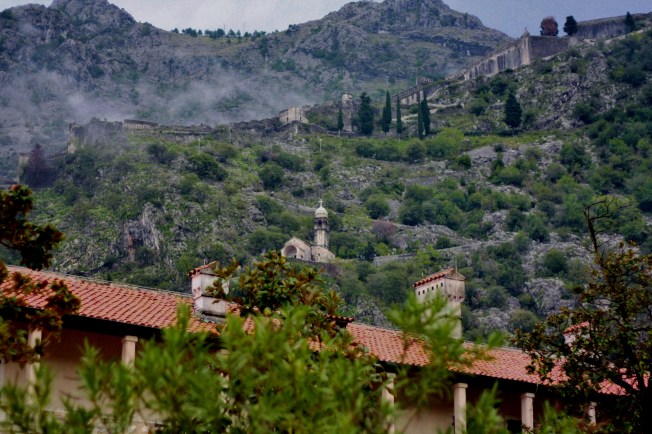 The ruins rising up to the sky